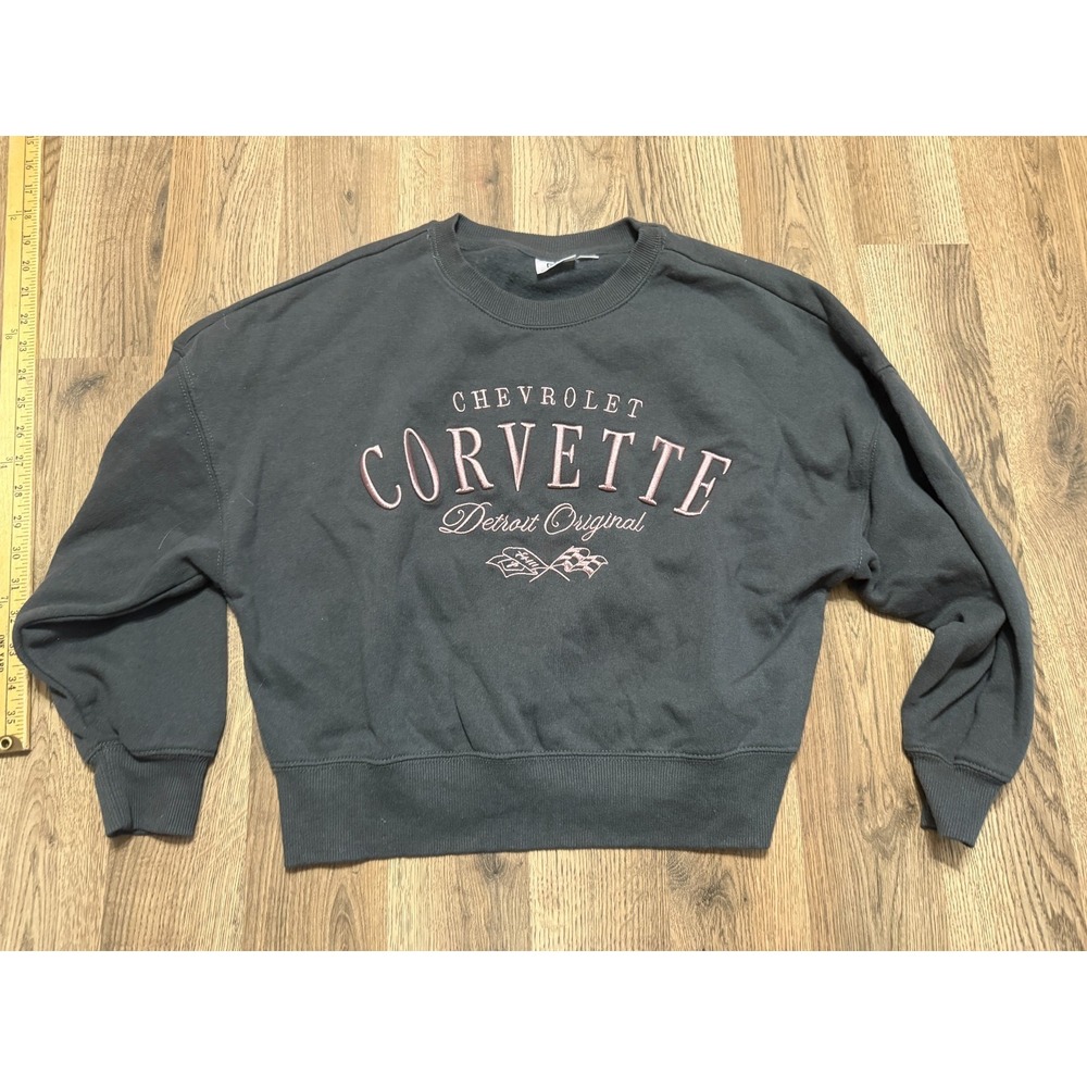 GM Sweater, Women's Size XS, Gray Pink, Chevrolet Corvette Detroit Original